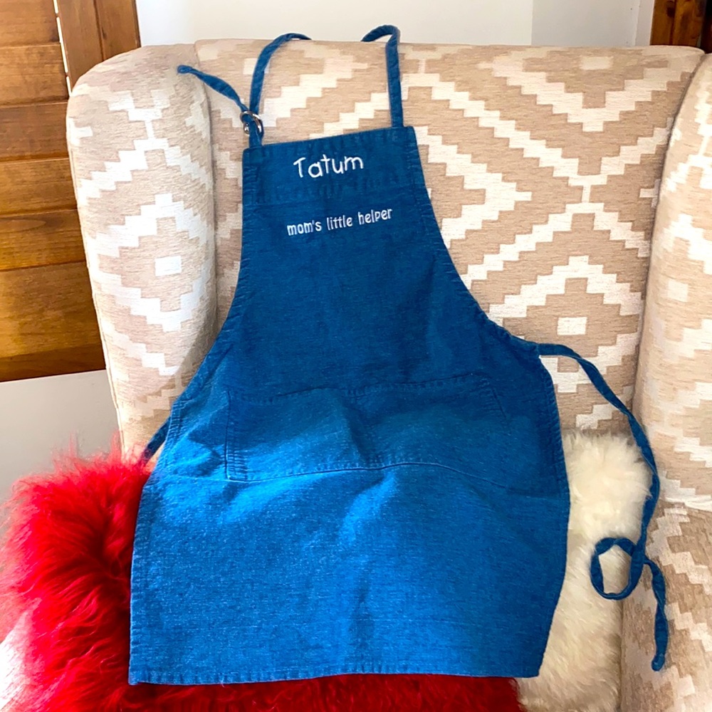 William Sonoma Custom “Tatum” Kid’s Denim Apron